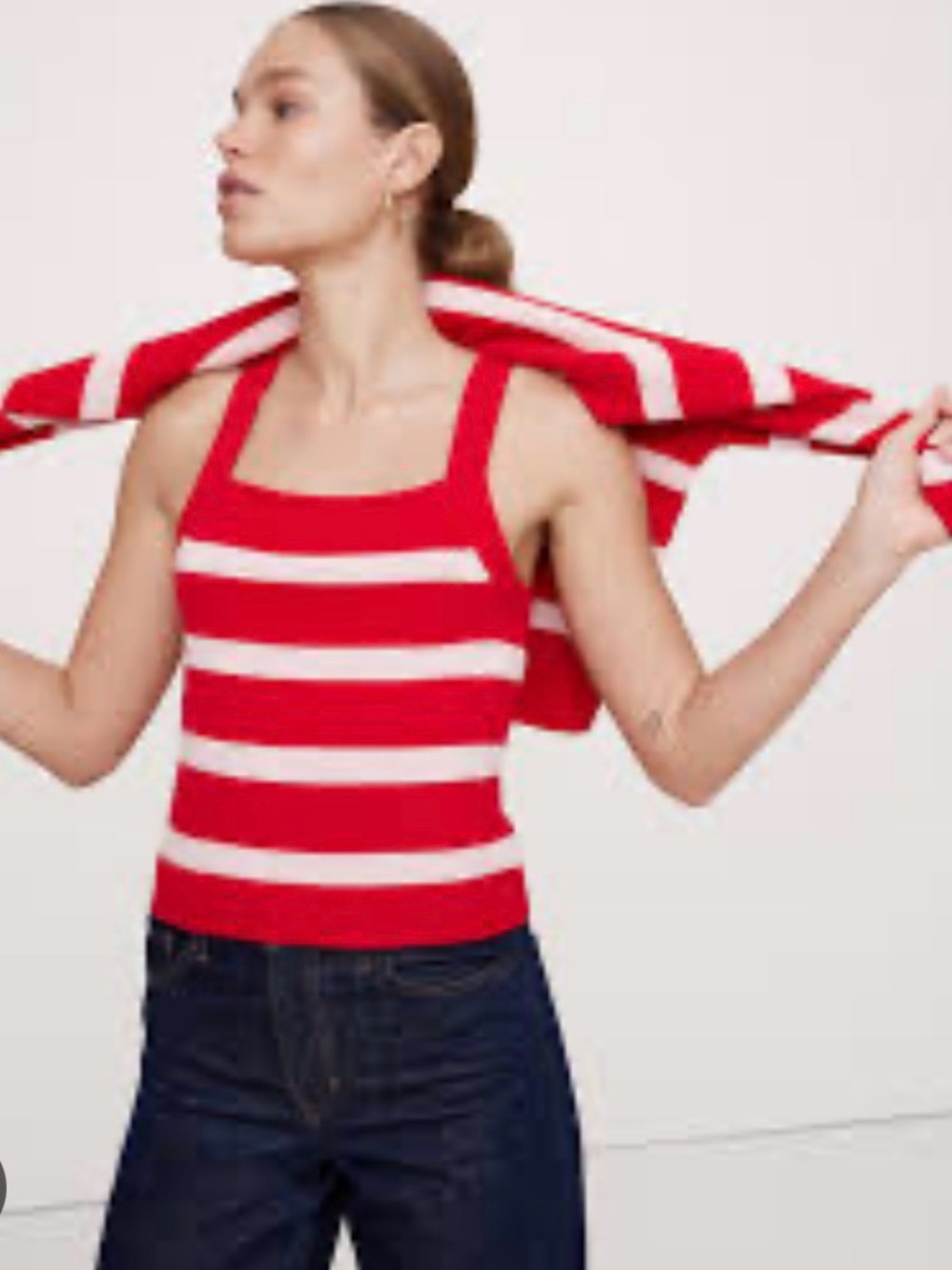 Banana Republic Cashmere Square-Neck Sweater Tank